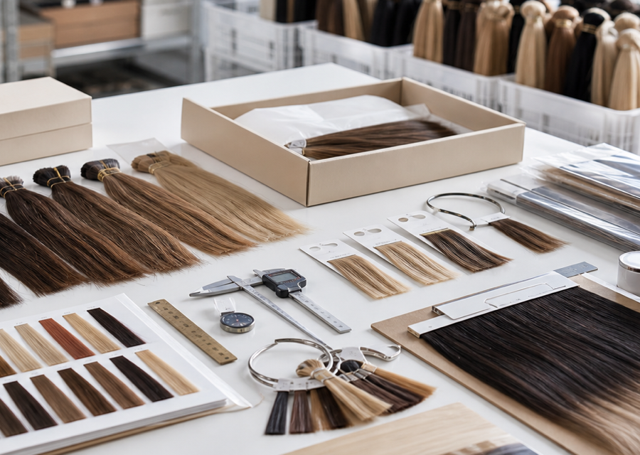 Hair extension quality control table